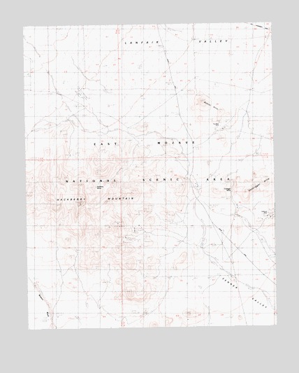 Hackberry Mountain, CA USGS Topographic Map
