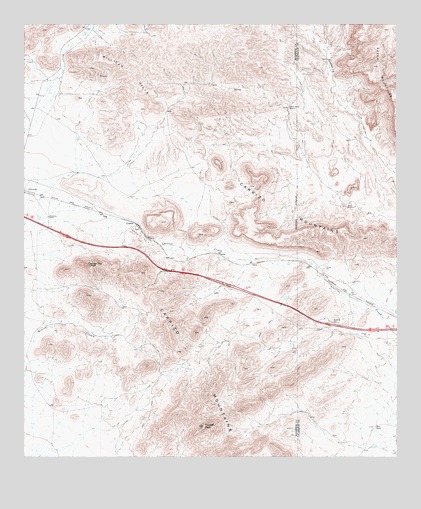 Hackett Peak, TX USGS Topographic Map