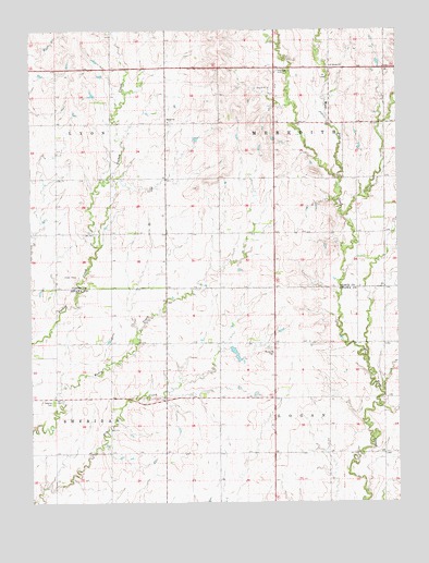 Aurora SW, KS USGS Topographic Map
