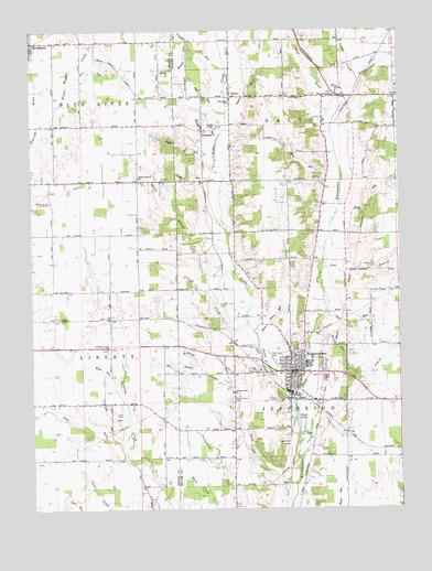 Hagerstown, IN USGS Topographic Map
