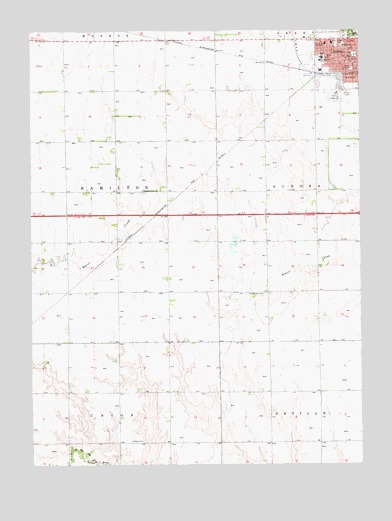 Aurora West, NE USGS Topographic Map