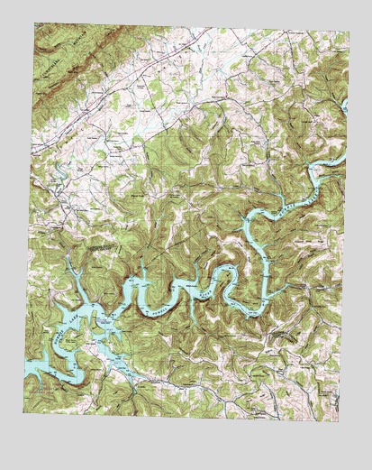 Ausmus, TN USGS Topographic Map
