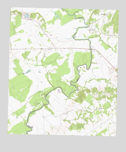Halls Bluff, TX USGS Topographic Map