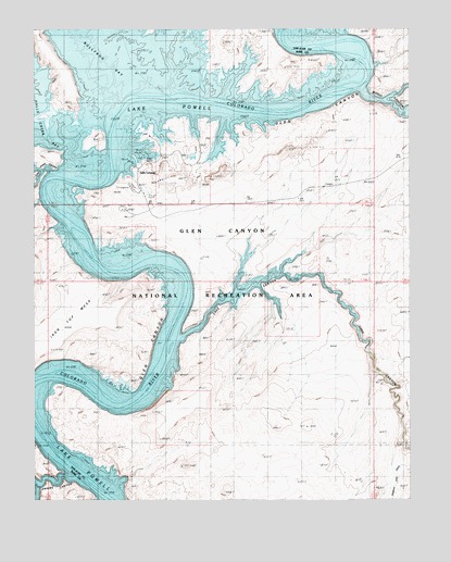 Halls Crossing, UT USGS Topographic Map