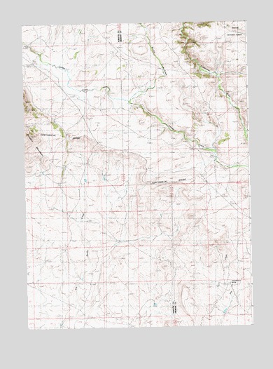 Halls Meadow Spring, WY USGS Topographic Map