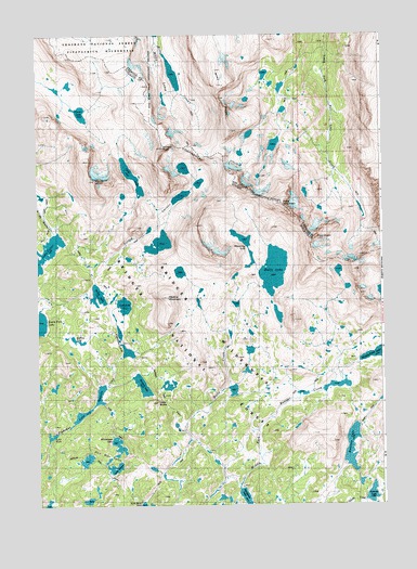 Halls Mountain, WY USGS Topographic Map