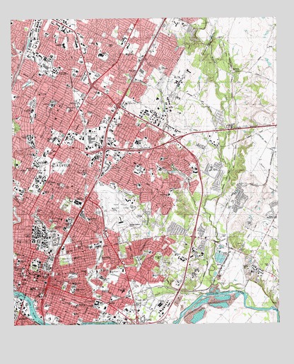 Austin East, TX USGS Topographic Map