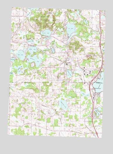 Hamburg, MI USGS Topographic Map