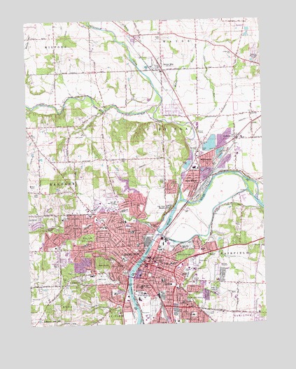 Hamilton, OH USGS Topographic Map