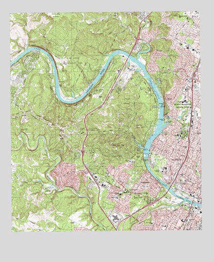 Austin West, TX USGS Topographic Map