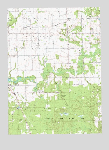 Hamilton East, MI USGS Topographic Map