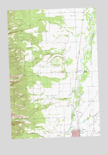 Hamilton North, MT USGS Topographic Map