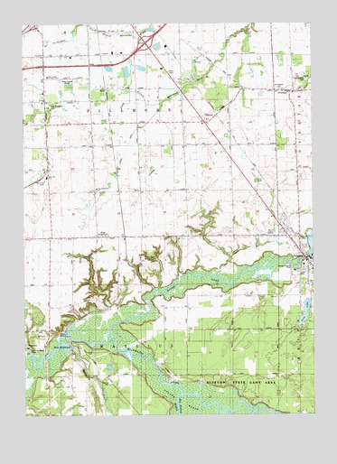 Hamilton West, MI USGS Topographic Map