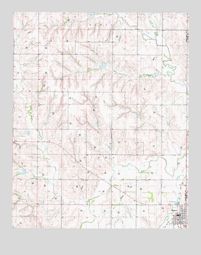 Hammon, OK USGS Topographic Map