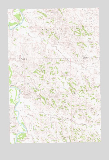 Hanks Gully, ND USGS Topographic Map
