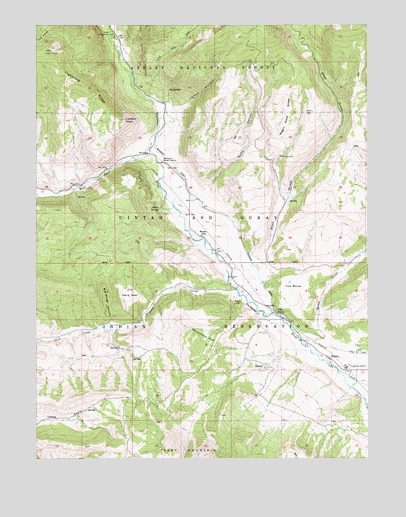 Hanna, UT USGS Topographic Map