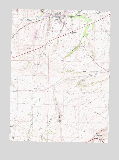 Hanna, WY USGS Topographic Map