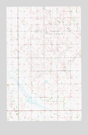 Hannah SE, ND USGS Topographic Map