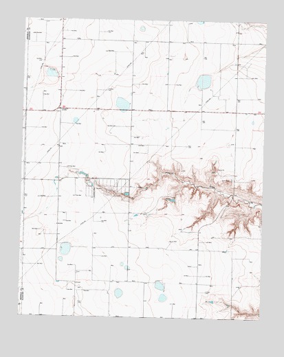 Hannas Draw West, TX USGS Topographic Map
