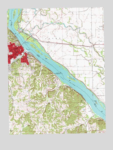 Hannibal East, MO USGS Topographic Map