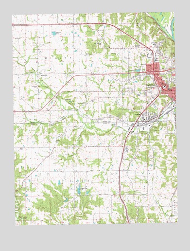 Hannibal West, MO USGS Topographic Map