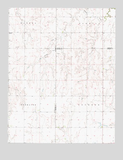 Hanston SE, KS USGS Topographic Map
