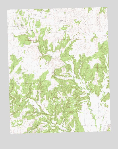 Happy Hollow, OK USGS Topographic Map