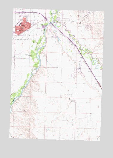Hardin, MT USGS Topographic Map