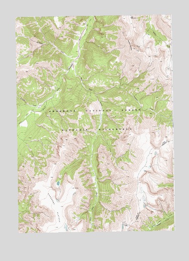 Hardluck Mountain, WY USGS Topographic Map