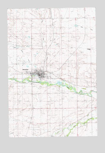 Harlowton, MT USGS Topographic Map