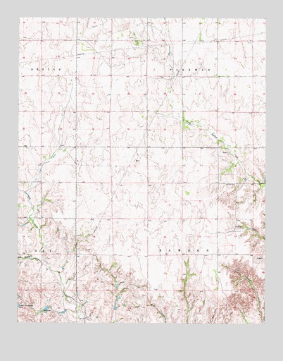 Harmon SE, OK USGS Topographic Map