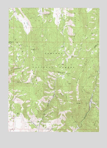 Harrington Peak, ID USGS Topographic Map