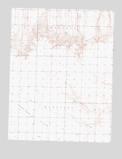 Harrison Flats, KS USGS Topographic Map