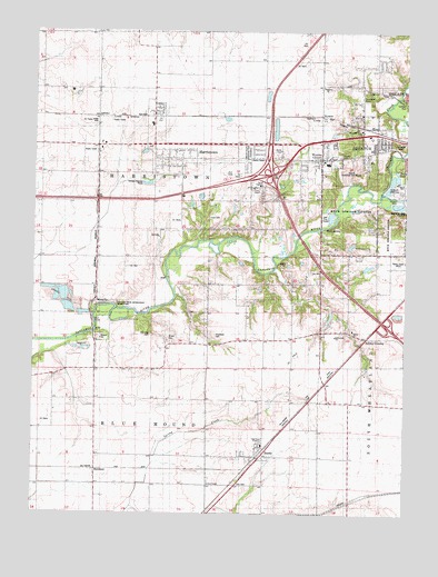 Harristown, IL USGS Topographic Map