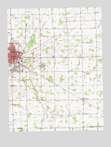 Hartford City East, IN USGS Topographic Map