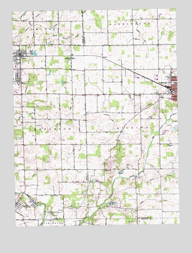 Hartford City West, IN USGS Topographic Map