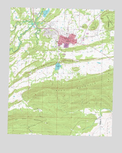 Hartshorne, OK USGS Topographic Map