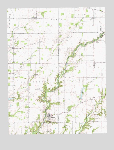Hartsville, IN USGS Topographic Map