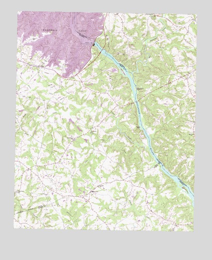 Hartwell Dam, GA USGS Topographic Map