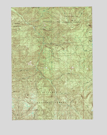 Harvey Mountain, OR USGS Topographic Map