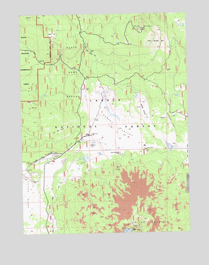 Harvey Mountain, CA USGS Topographic Map
