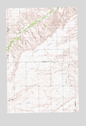 Harwood Bench, MT USGS Topographic Map