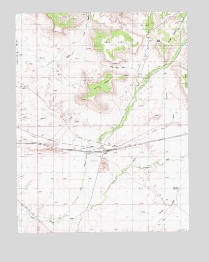 Hatch Mesa, UT USGS Topographic Map