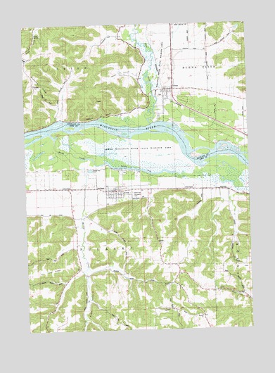 Avoca, WI USGS Topographic Map