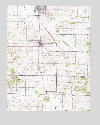 Haubstadt, IN USGS Topographic Map