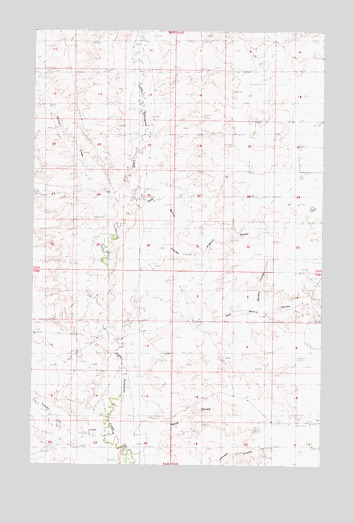 Hauck Coulee, MT USGS Topographic Map