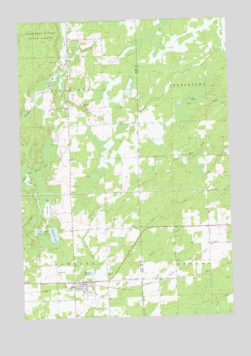 Hawkins, WI USGS Topographic Map
