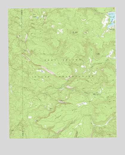 Hawley Lake West, AZ USGS Topographic Map