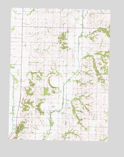 Hawleyville, IA USGS Topographic Map