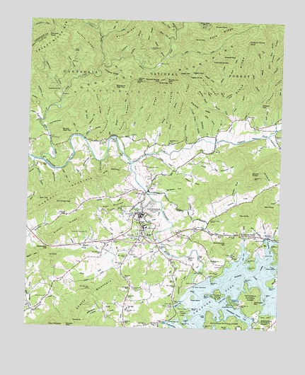 Hayesville, NC USGS Topographic Map